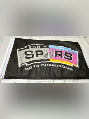 Car Flags NBA San Antonio Spurs 2014 Champions 2 Pieces Sports Fan Memorabilia